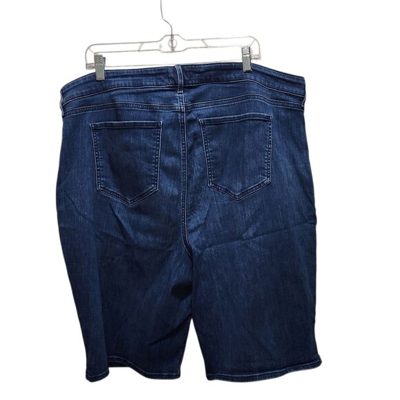 NYDJ Curves 360 Blue Denim Shorts Plus Size 20 Casual Modest Everyday Mom Jeans - Picture 4 of 4